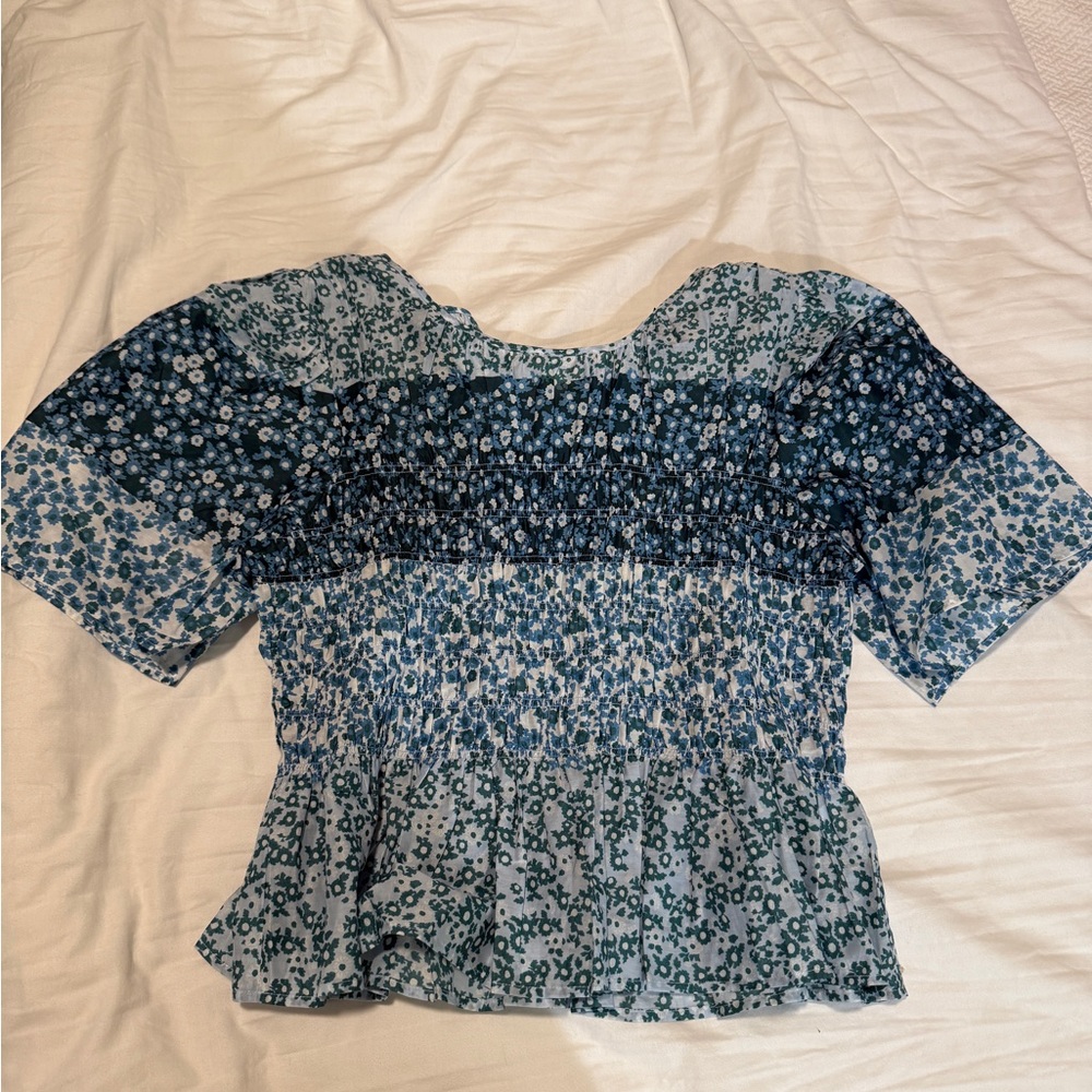 Rails Rosie Blue Floral Top